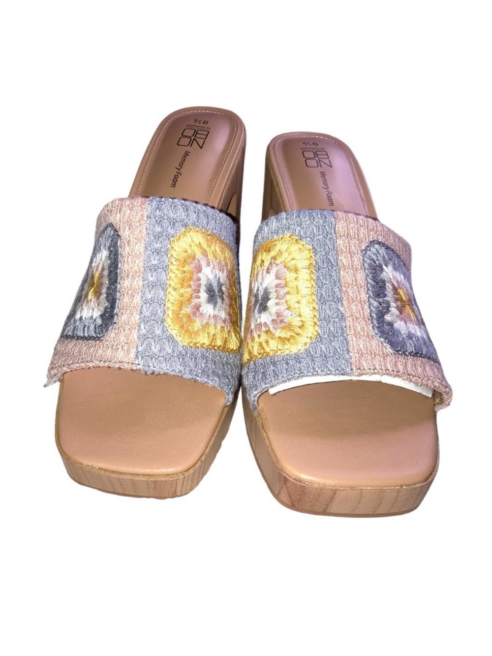 Crochet Bohemian Mid-Heel Sandals - Picture 6 of 12
